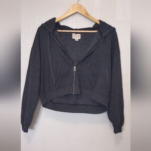 American Eagle AE Cropped Fleece Soft Zip Up Hoodie Medium